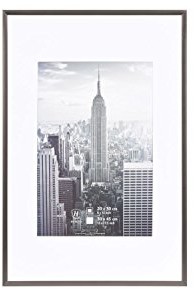 Henzo 8141018 Manhattan ramka na zdjęcia, metalowy, szary, 30 x 45 x 2 cm 8141018