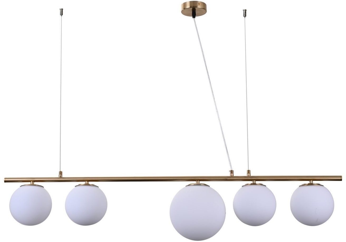 Lumina Deco Deco NOWOCZESNA LAMPA WISZĄCA MOSIĘŻNA BARISTICA W5 LDP 6012-5 (MD)