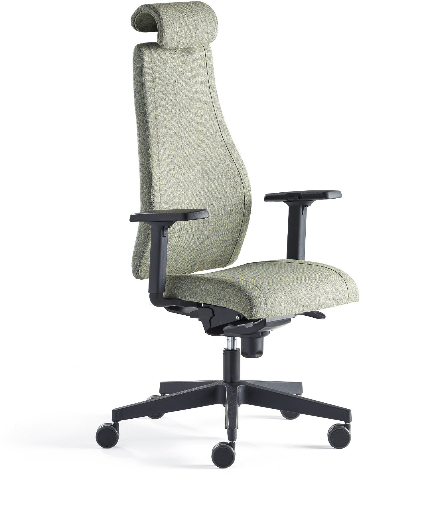 AJ Produkty Krzesło biurowe Lancaster, wysokie oparcie, zielono niebieskie