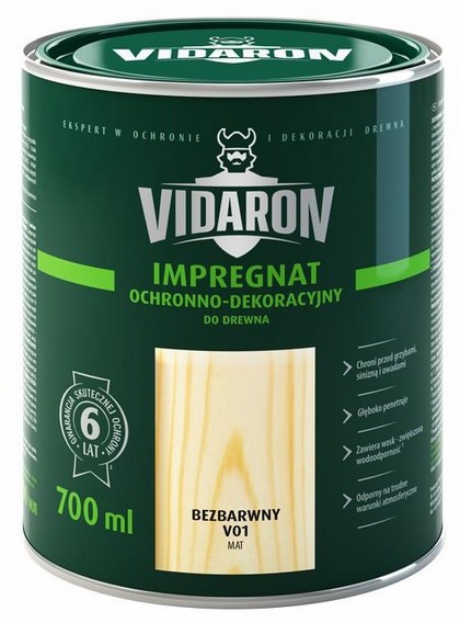 Vidaron Impregnat do drewna bezbarwny 0 7 l