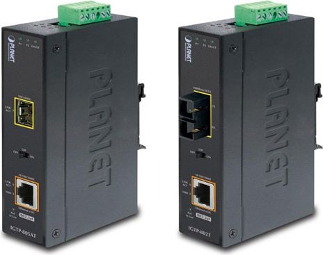 Planet IGTP-805AT Konwerter przem. GEth>SFP PoE