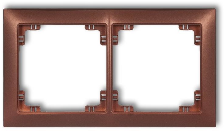 Karlik Deco Soft brązowy metalik ramka 2-krotna 9DRSO-2 9DRSO-2