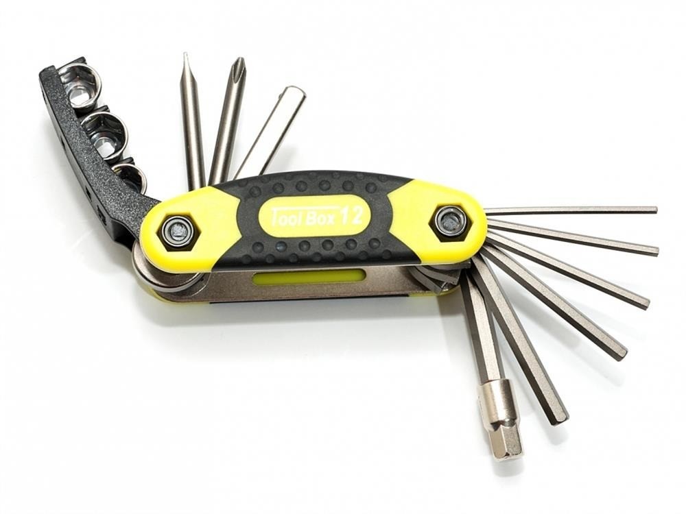 AUTHOR Zestaw narzędzi/ kluczy (scyzoryk) Toolbox 12 12 w 1 żółto-czarno-srebrne