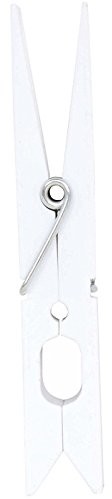 MSV 100294 pranie 12 sztuki Clip olbrzymi polipropylenu biała 8,5 x 0,1 x 0,1 cm 100294