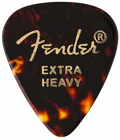 Fender 351 SHAPE CLASSIC PICKS celuloid Plektren - kształt: 351 - opakowanie 12 szt. - grubość: X-Heavy - kolor: Tortoise 1980351200