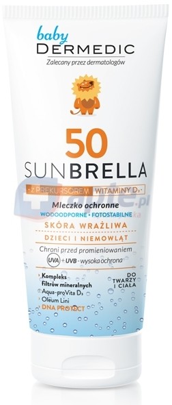 Dermedic Sunbrella Baby SPF50 Mleczko ochronne z prekursorem witaminy D3 100g