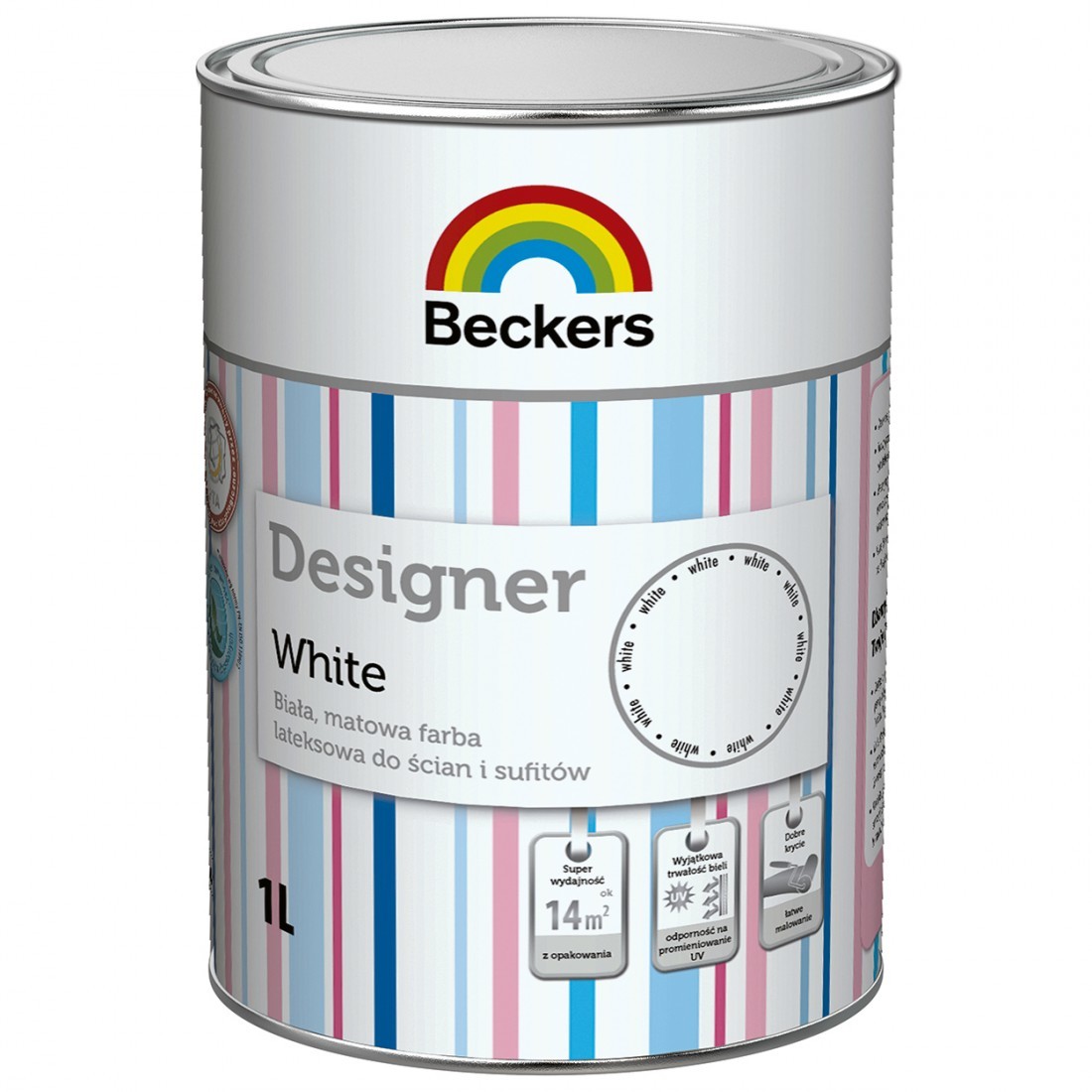 Beckers Farba lateksowa Designer White 1L biała