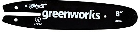 Greenworks Tools prowadnica 20 cm do piły Łańcuch (20147,,,,, 2000107,,,,, 20157), czarna, 7 x 39 x 2 cm,,,,, 29497