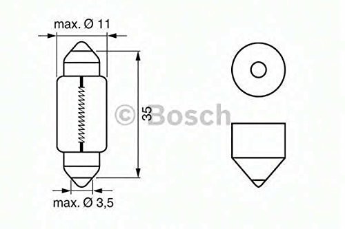 BOSCH kolor hlampe f r lampką oświetlenia tablicy rejestracyjnej, 1 987 302 228 1 987 302 228