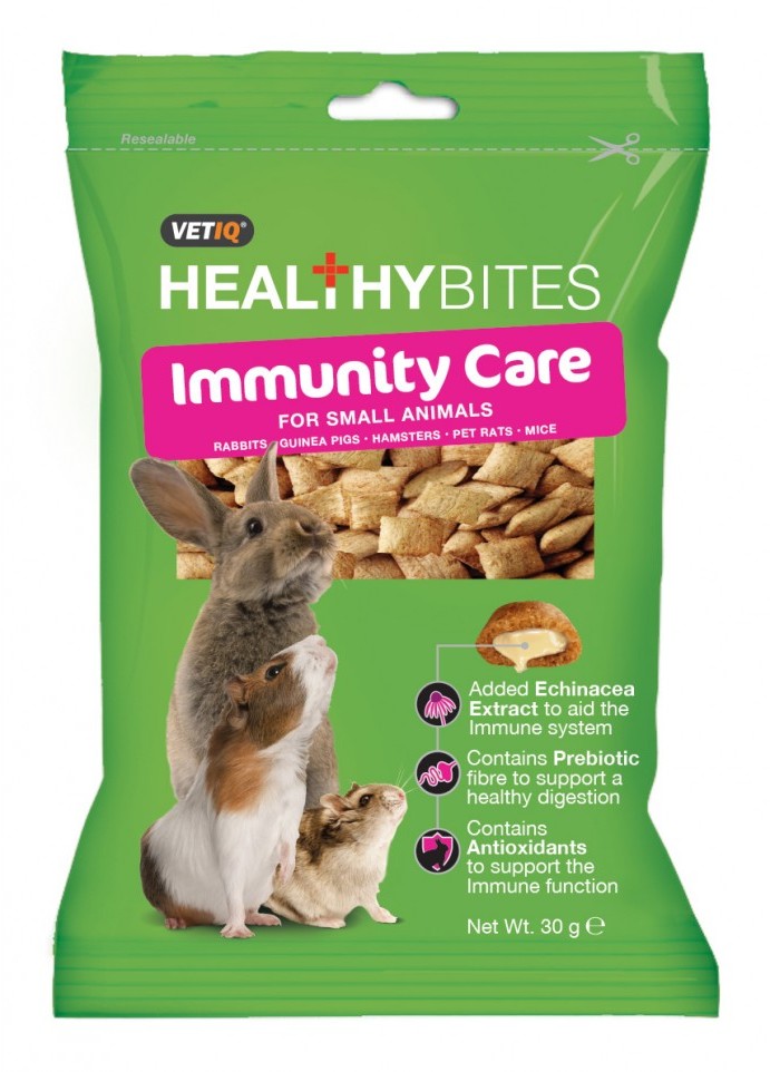 Animals Vetiq by Mark&Chappell Vetiq Przysmaki dla gryzoni wsparcie odporności Healthy Bites Immunity Care for Small 30g