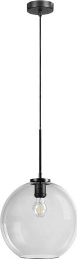 NoName Lampa sufitowa lampa wisząca Loop 25 x 25 cm E27 szkło 60W szary matowy twm_1000999