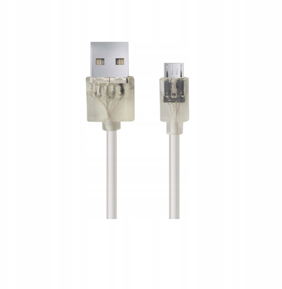 Kabel Usb Micro A-b 1.5M Biały Transparentn EB185W