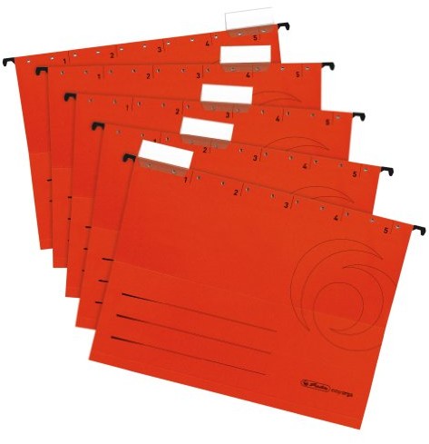 Herlitz 5874698 teczka wisząca czerwona opakowanie 5 sztuk 5874698