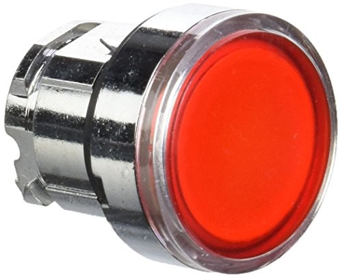 Schneider Electric zb4bh043 Harmony pod głowę włącznik przyciskowy, podświetlany, wysokość 22 MM, szerokość 29 MM, 29 MM, głębokość 30 MM, czerwony ZB4BH043