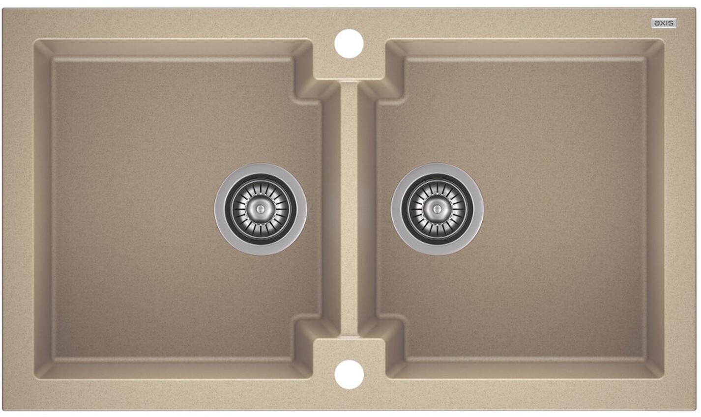 AXIS GROUP Zlew Honest 160 2-komorowy beż