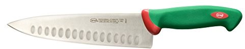 Linia sanelli Premana Professional, nóż do krojenia CM.21 z kulenschliff, ze stali nierdzewnej, zielony i czerwony, 34.0 x 3.0 x 6.5 cm 316621