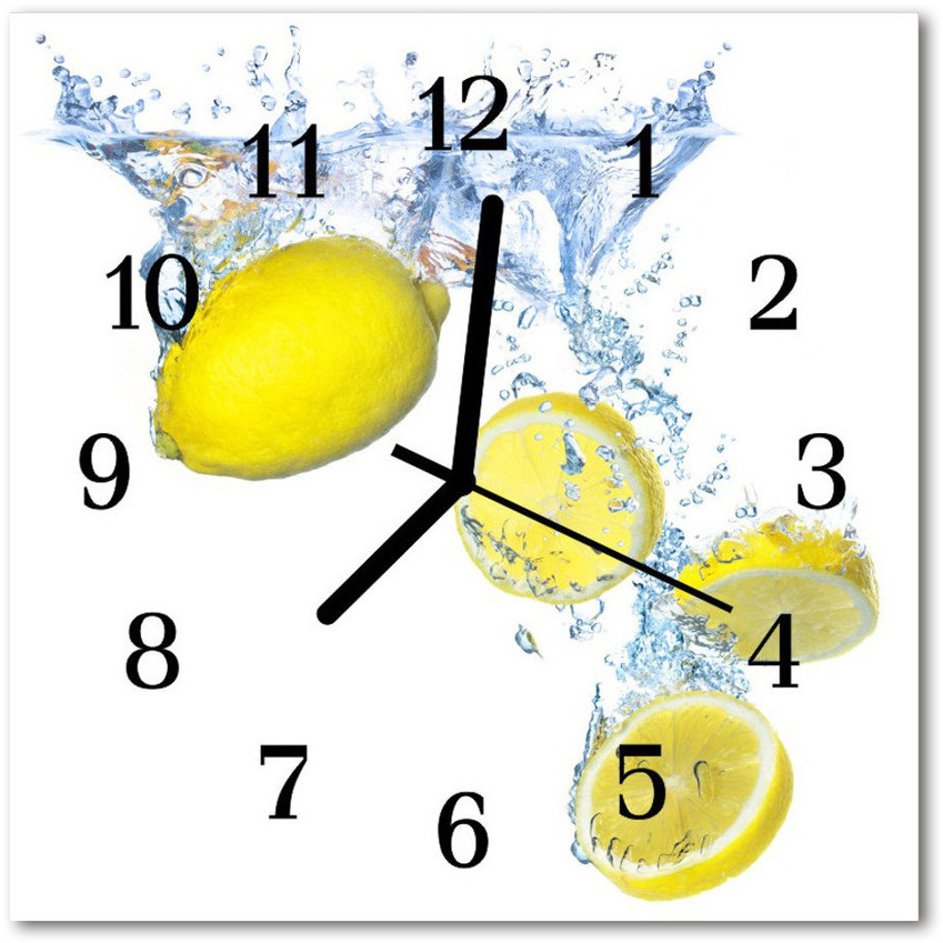 tulup pl Zegar ścienny kwadrat Cytryny 30x30cm