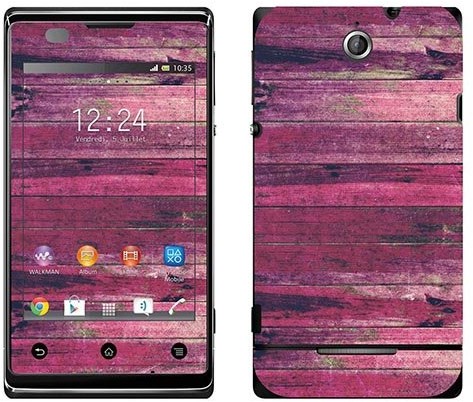 Sony Royal Sticker Royal tatuaż ścienny RS. 64540 samoprzylepny do Xperia E z motywem ołowiowo-biały RS.64540