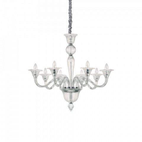 Ideal Lux Żyrandol Brigitta SP8 199382 klasyczna oprawa w kolorze transparentnym 199382