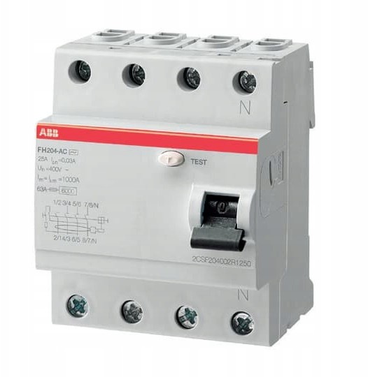 ABB Wyłącznik różnicowoprądowy 4P Ac 25A 6kA