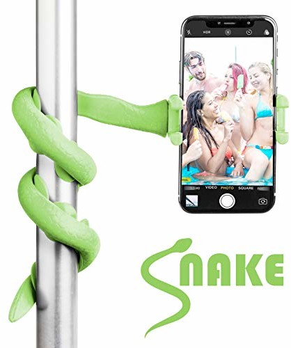 Celly SNAKE elastyczne wsparcie dla smartfona kolor zielony