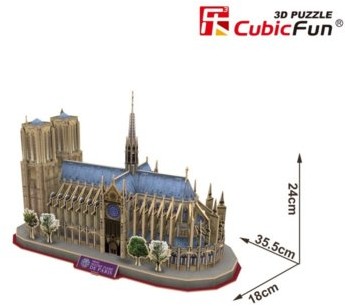 Cubicfun PUZZLE puzzle 3D Katedra Notre Dame 30 MC054H-2