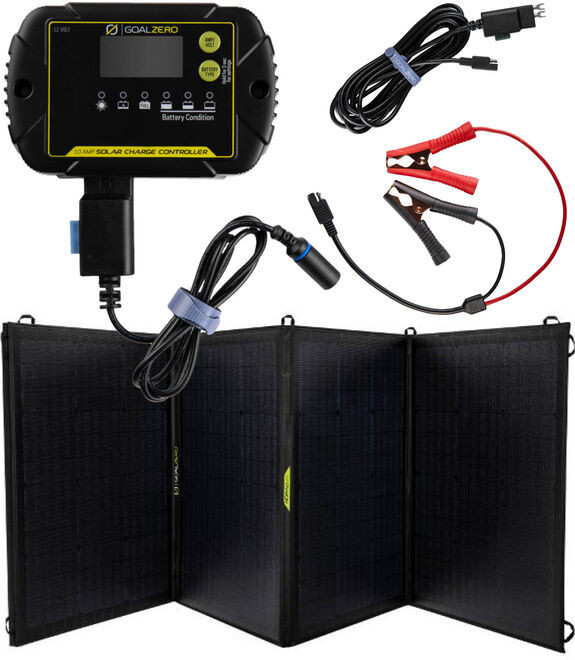 Goal Zero Kontroler ładowania 20A (opcja aligatorki) w zestawie z panelem solarnym Nomad 200 KIT 96110 + 98370 + 98380 + 11930