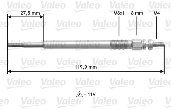 VALEO swieca zarowa 345123