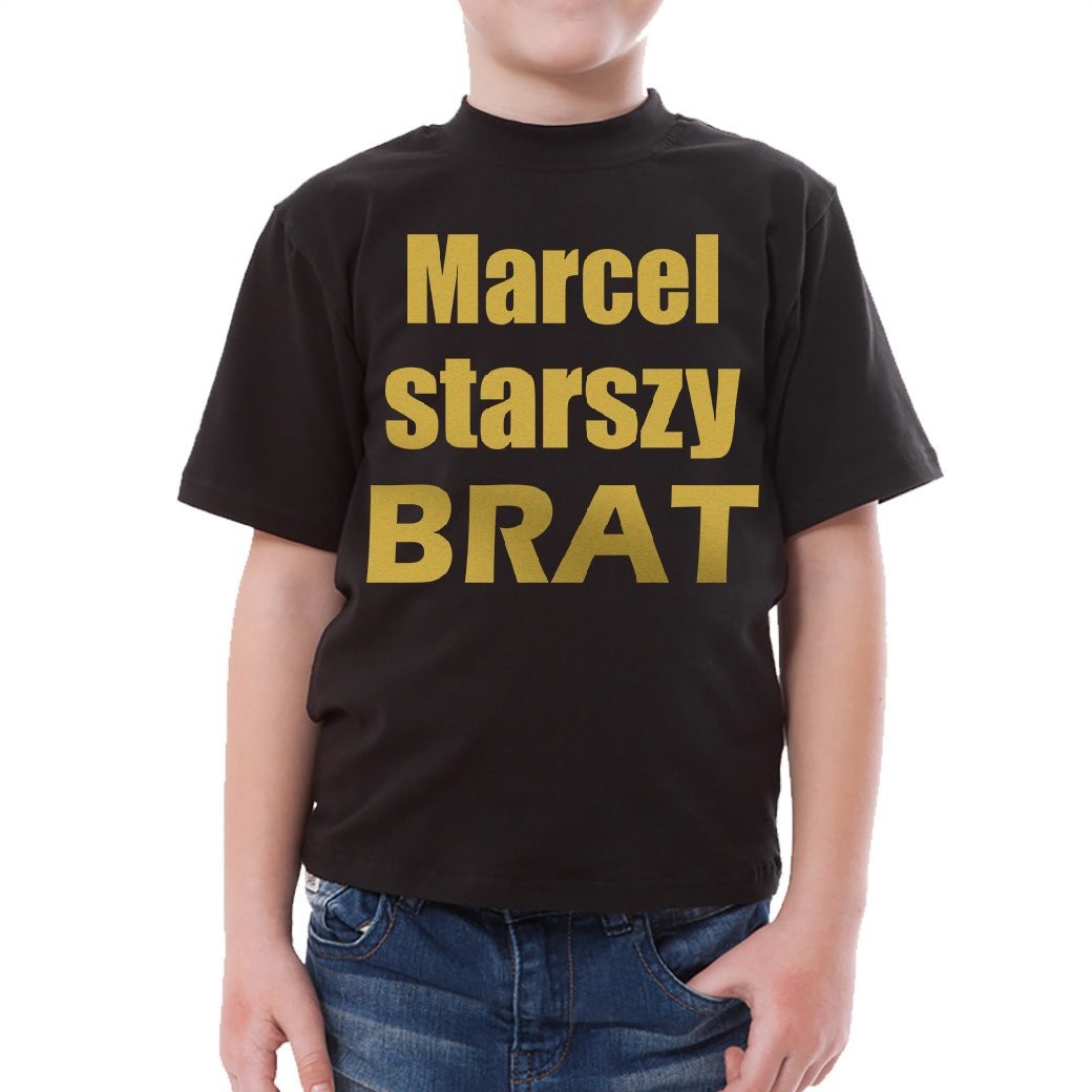 Poczpol Starszy brat - złoty nadruk - koszulka dziecięca 42013-M