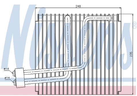 NISSENS Parownik, klimatyzacja 92265