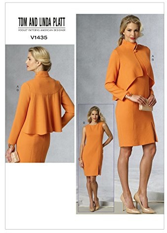 Vogue v1435  wykrój do szycia, wygląda elegancko, Extra ekstrawagancko, modny V1435E50