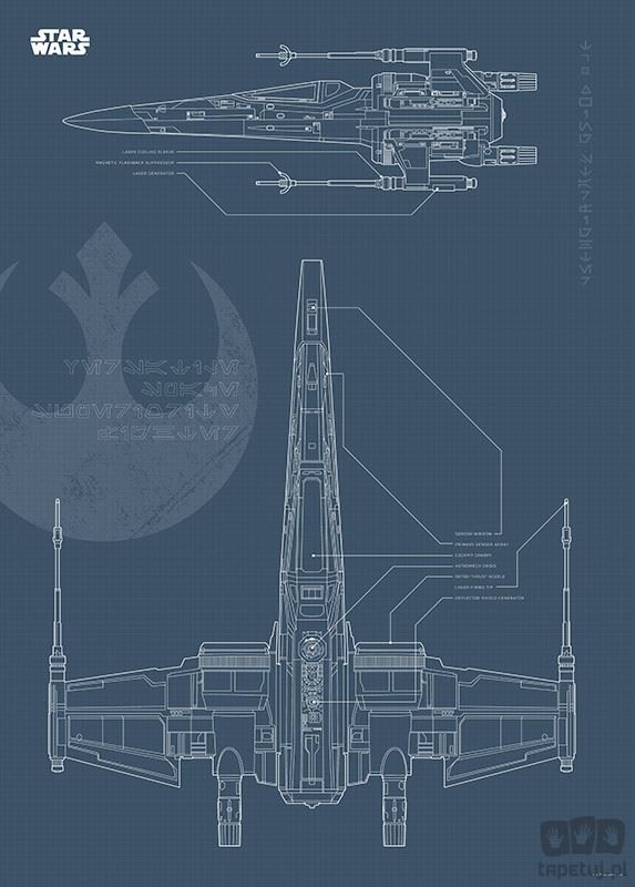 Obraz Komar Star Wars Blueprint X-Wing WB179 WB179