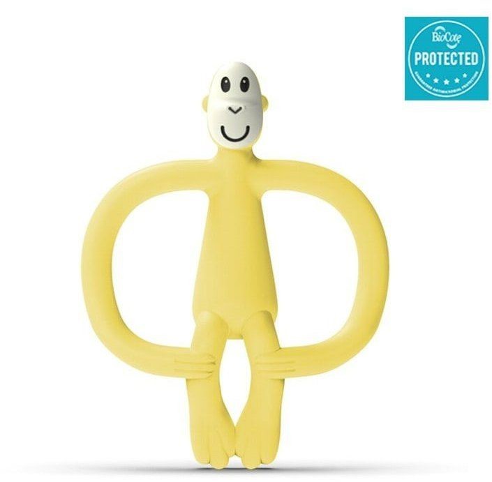 Zdjęcia - Grzechotka / gryzak Matchstick Monkey, Gryzak masujący ze szczoteczką, Banana