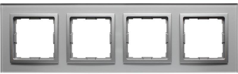 KOS Elektro System Vena 2 aluminium ramka 4 szkło akrylowe kos_5240184