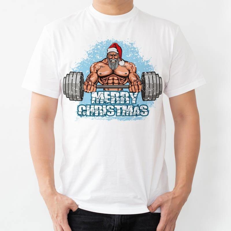Poczpol Fitness Santa Claus - koszulka męska PRZPOC-2-2990