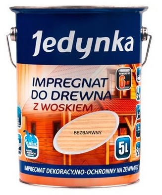 Jedynka IMPREGNAT DO DREWNA Z WOSKIEM- bezbarwny, 5 l