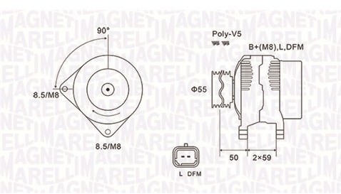 MAGNETI MARELLI Alternator 063731823010 063731823010