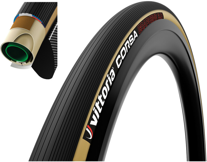 Vittoria Corsa Opona dętkowa 700 x 25c, beige 25-622 | 700x25c 2021 Opony szosowe 471216