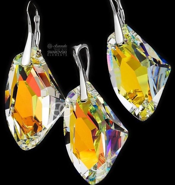 Arande NOWE SWAROVSKI KOMPLET GALACTIC AURORA SREBRO 4578348192