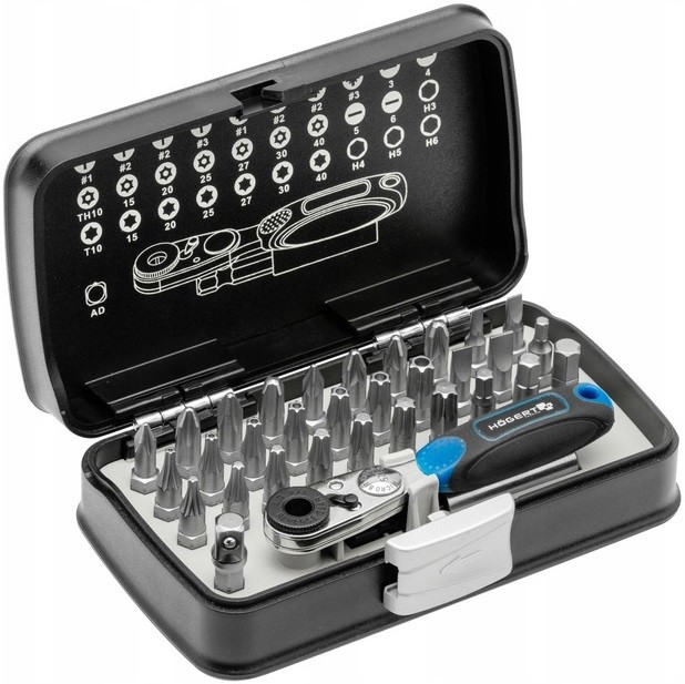 Hogert Zestaw Narzędzi Końcówek Bity Bitów 33 szt.