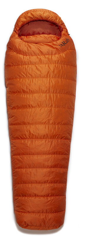 Rab Rab Ascent 300 Sleeping Bag Regular, pomarańczowy Left Zipper 2022 Śpiwory puchowe QSD-34-ATO-REG-LZ