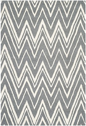 Safavieh cam711d 4 Luca tekstura dywan, wełna, ciemnoszara/kość słoniowa, 121 x 182 x 1.27 cm CAM711D-4