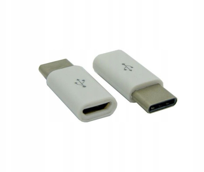 Adapter micro Usb / Typ C biały