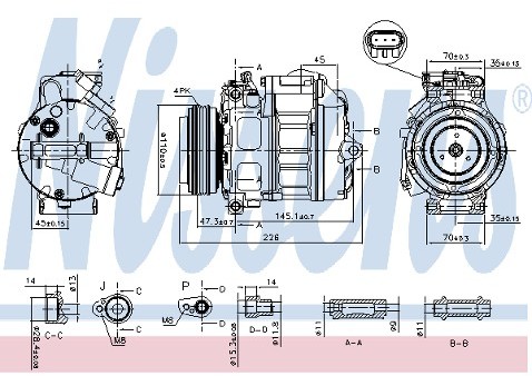 NISSENS Kompresor, klimatyzacja NISSENS 890329