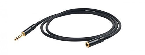 Proel CHLP190LU5 profesjonalny kabel przedłużający (Yong sheng 6,3 MM wtyczka mini jack stereo na Yong sheng gniazdo jack 6,3 MM Stereo, pozłacane styki, 5 m) Czarny Proel CHLP190LU5
