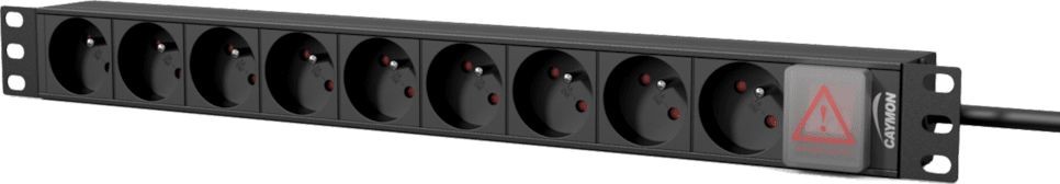 Caymon Listwa zasilająca 19" 9x French Type E 2.5 m z wyłącznikiem PSR109FS/B PSR109FS/B