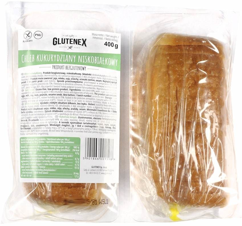 GLUTENEX Chleb kukurydziany bezglutenowy
