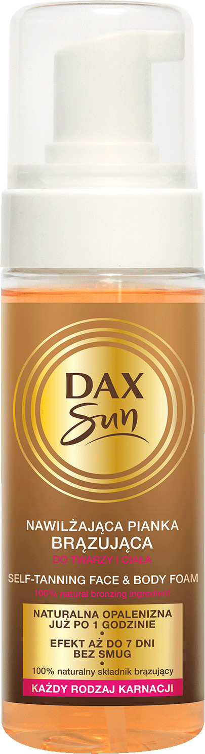 Dax Sun Nawilżająca pianka brązująca do twarzy i ciała do każdego rodzaju karnacji 150ml 010213353