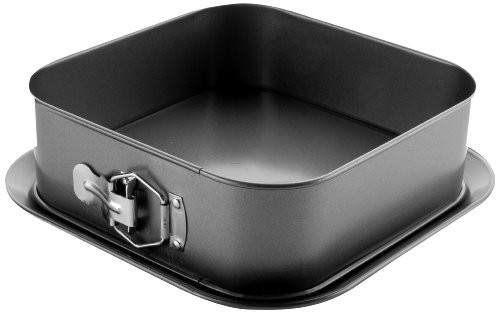 Ibili Spring kształt zestaw kwadratowa z ekstra dno, blacha stalowa, czarna, 2 jednostki, czarny, 17 x 17 x 8 cm 826517