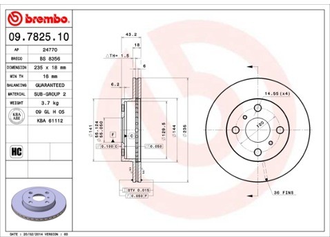 BREMBO 09.7825.10